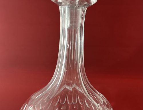 19- Thumb print crystal decanter