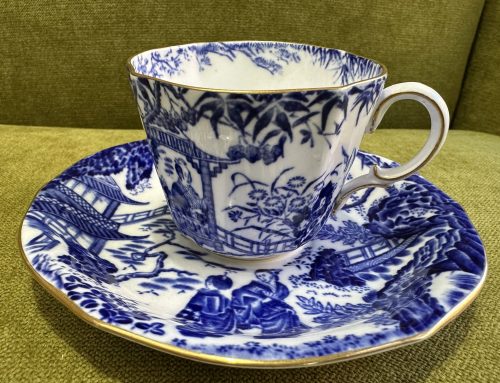 83- Royal Crown Derby bone china Blue Mikado (Cup & Saucer)